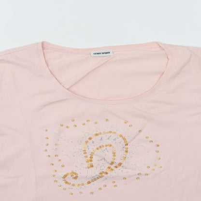 Womens UK Size 12 Gerry Weber Pink Basic T-Shirt