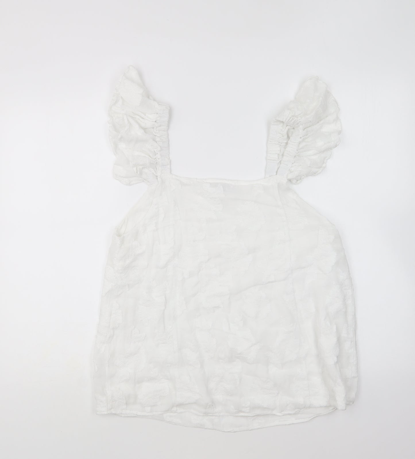 Womens UK Size 12 Gallery White Basic Blouse