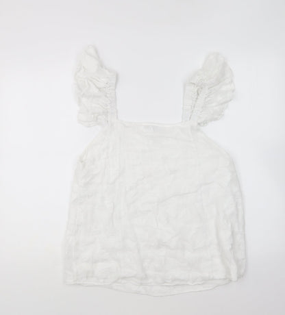 Womens UK Size 12 Gallery White Basic Blouse