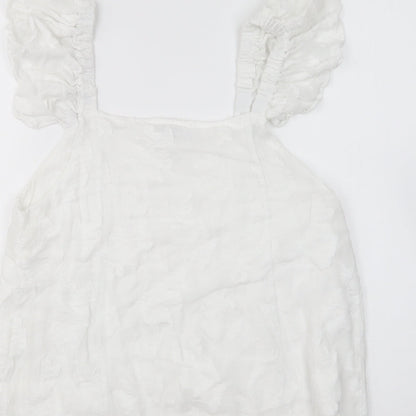Womens UK Size 12 Gallery White Basic Blouse