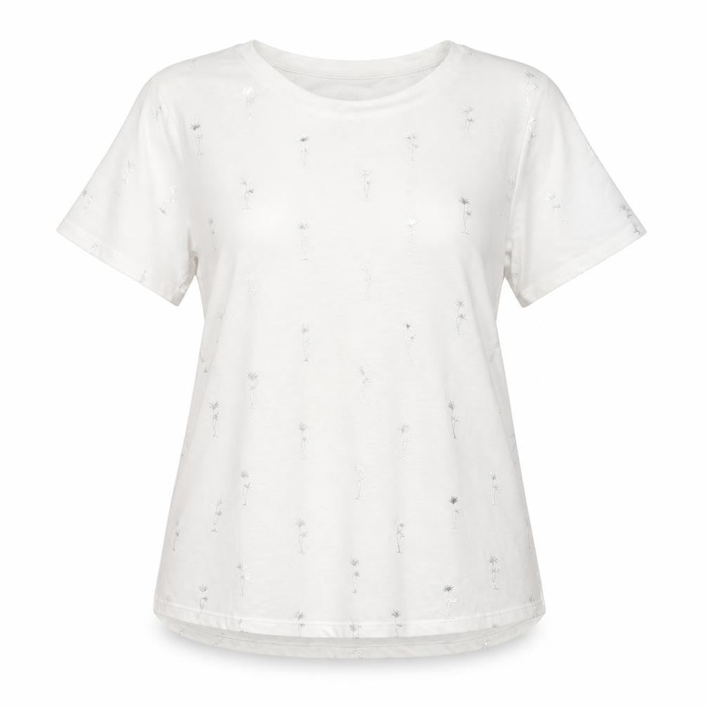 Womens UK Size M Oasis White Basic T-Shirt