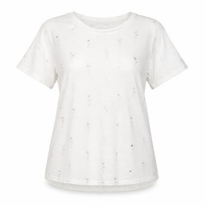 Womens UK Size M Oasis White Basic T-Shirt