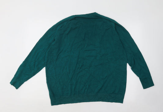 Womens UK Size 2XL Dunnes Stores Green Pullover Jumper