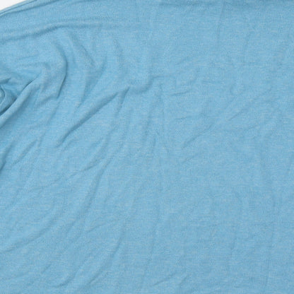 Primark Womens Blue Mock Neck Viscose Pullover Jumper Size 14