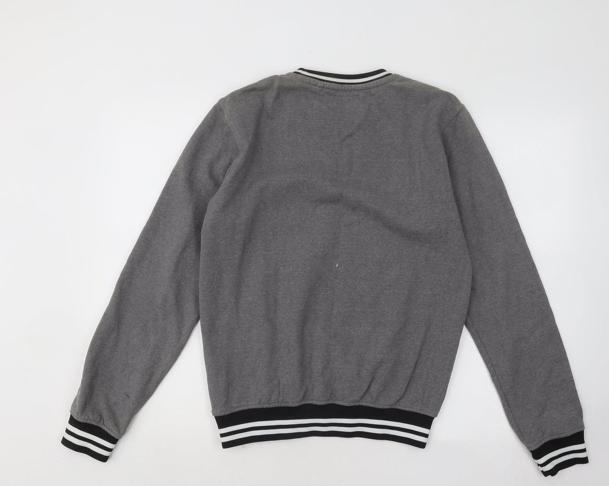 Parental Advisory Womens Grey Cotton Pullover Sweatshirt Size S Pullover