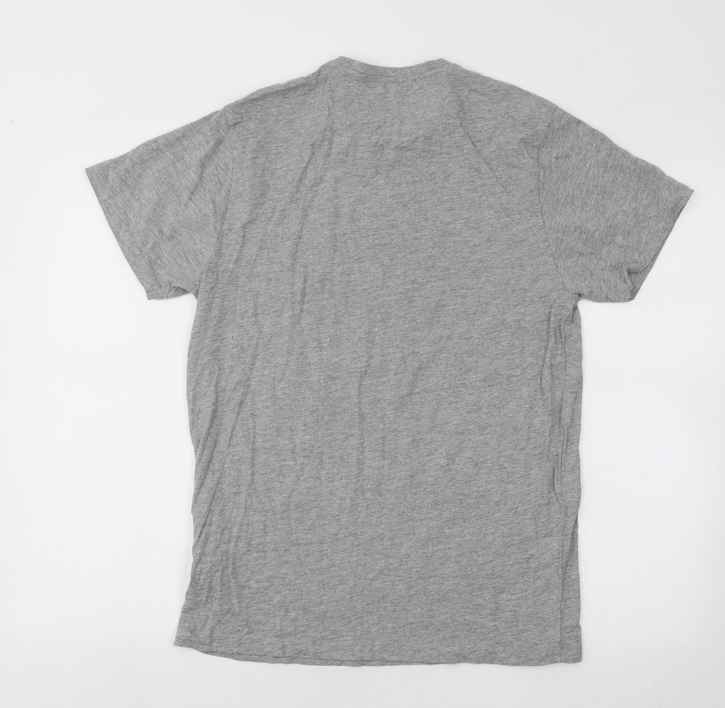 Jeff&Co Mens Grey Cotton T-Shirt Size M Round Neck - Melbourne Athletic