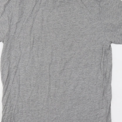 Jeff&Co Mens Grey Cotton T-Shirt Size M Round Neck - Melbourne Athletic