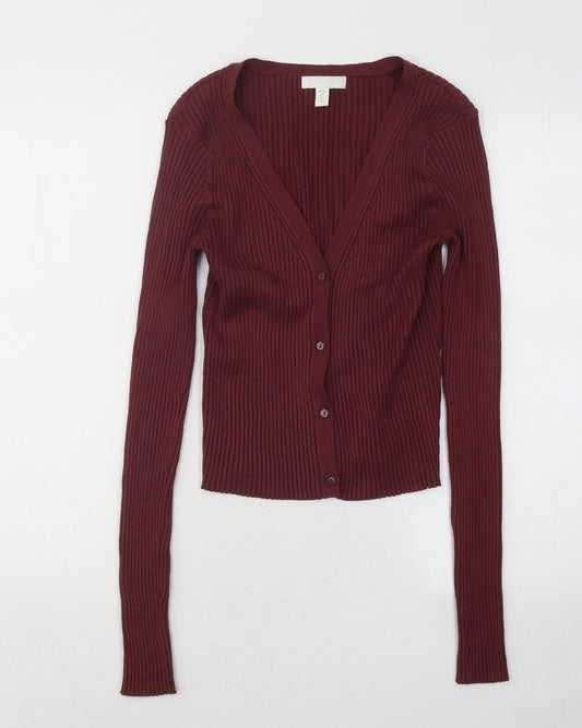 Womens UK Size M H&M Purple Cardigan Jumper