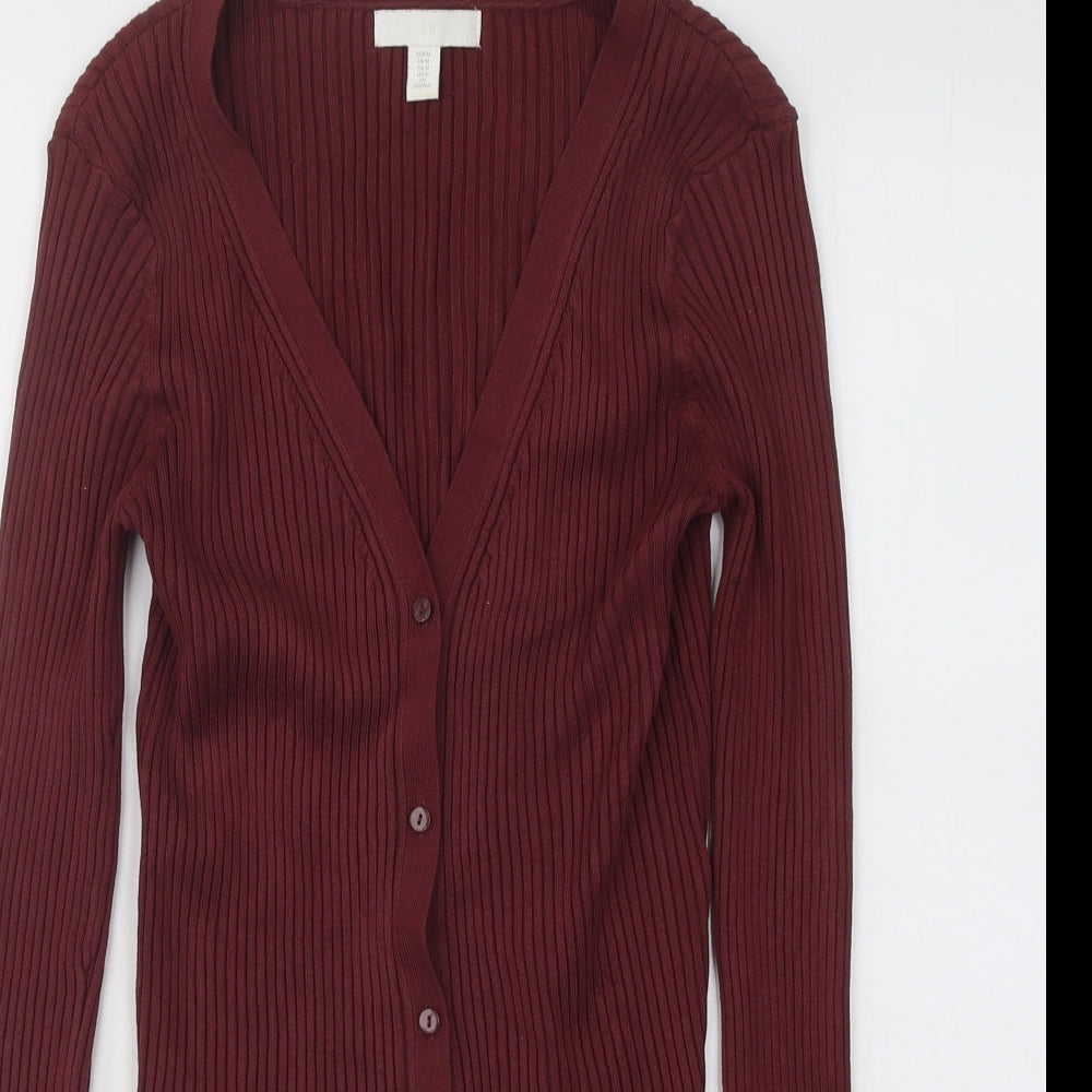 Womens UK Size M H&M Purple Cardigan Jumper