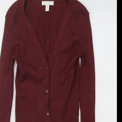 Womens UK Size M H&M Purple Cardigan Jumper
