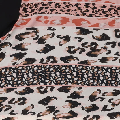 Nutmeg Womens Black Round Neck Geometric Polyester Pullover Jumper Size 14