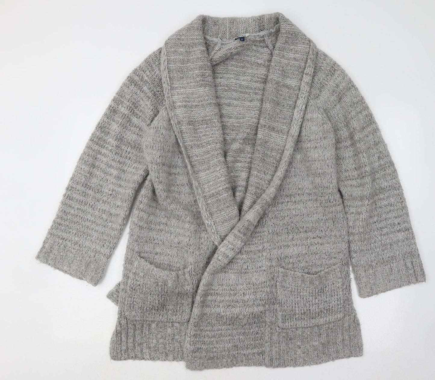 Womens UK Size 12 Cherokee Grey Cardigan Jumper