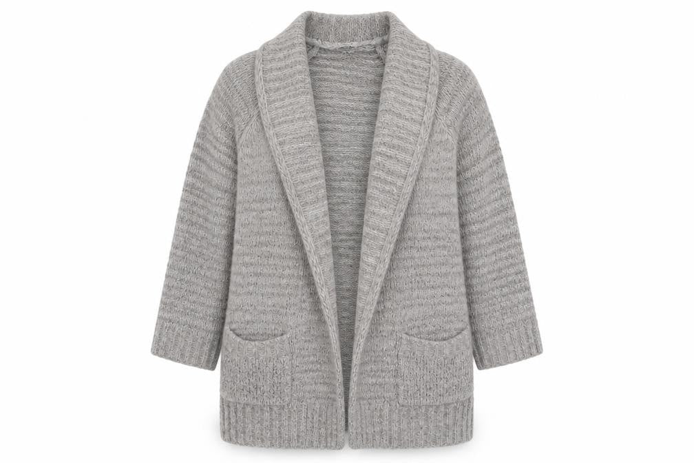 Womens UK Size 12 Cherokee Grey Cardigan Jumper
