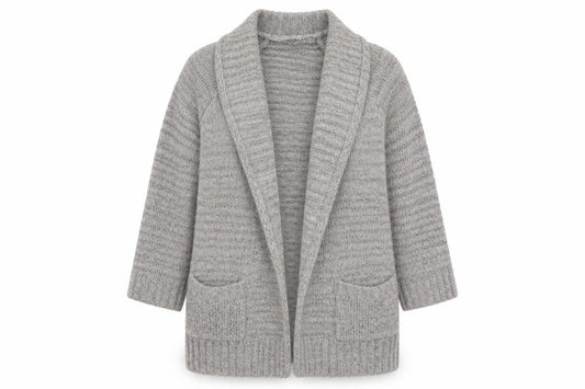 Womens UK Size 12 Cherokee Grey Cardigan Jumper