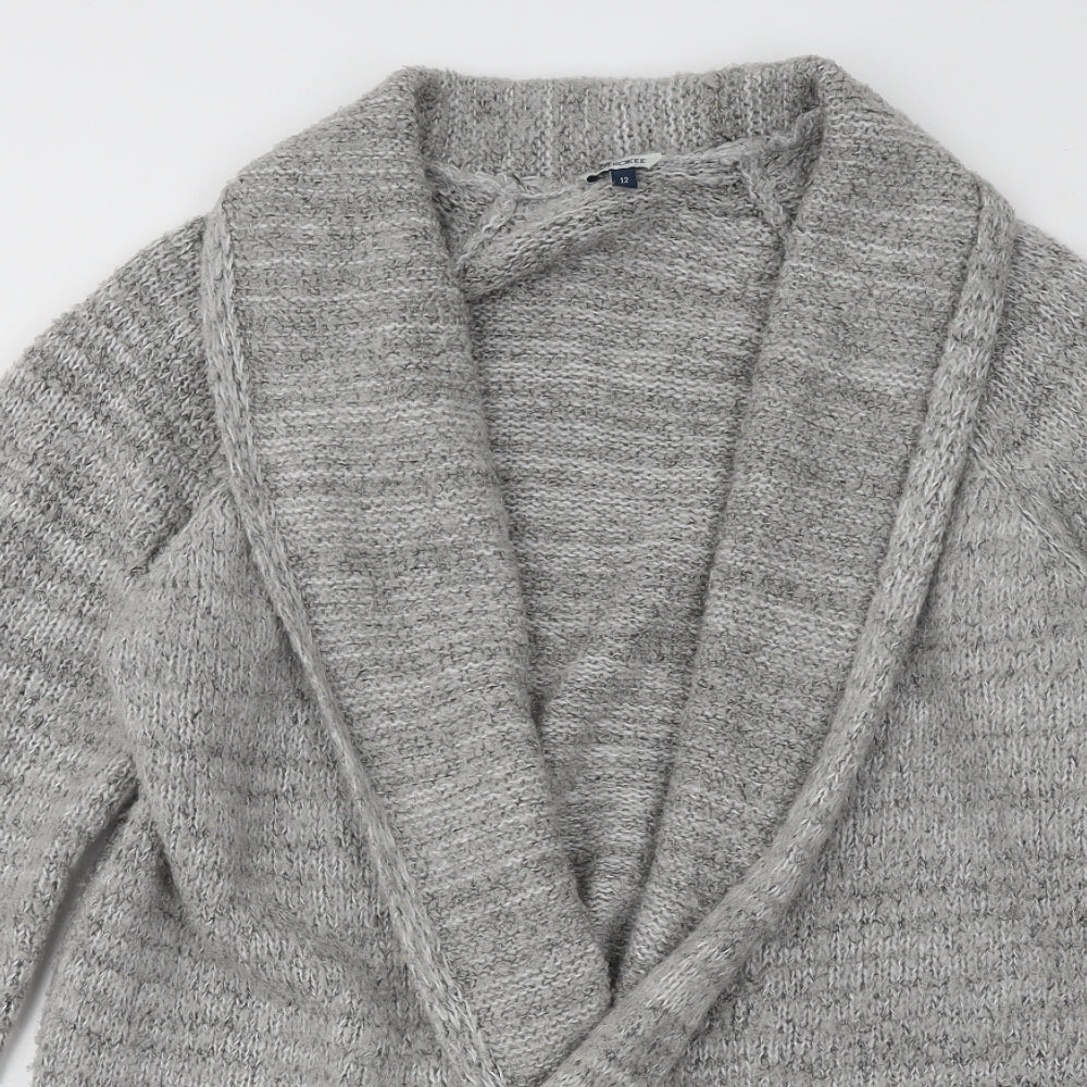 Womens UK Size 12 Cherokee Grey Cardigan Jumper