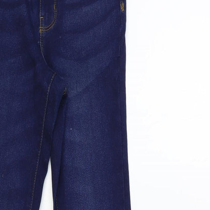 Denim & Co. Womens Blue Cotton Skinny Jeans Size 6 L27 in Regular Button