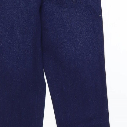 Denim & Co. Womens Blue Cotton Skinny Jeans Size 6 L27 in Regular Button