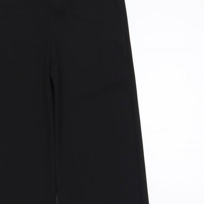 MissyEmpire Womens Black Polyester Trousers Size 6 L34 in Regular - Tie Detail