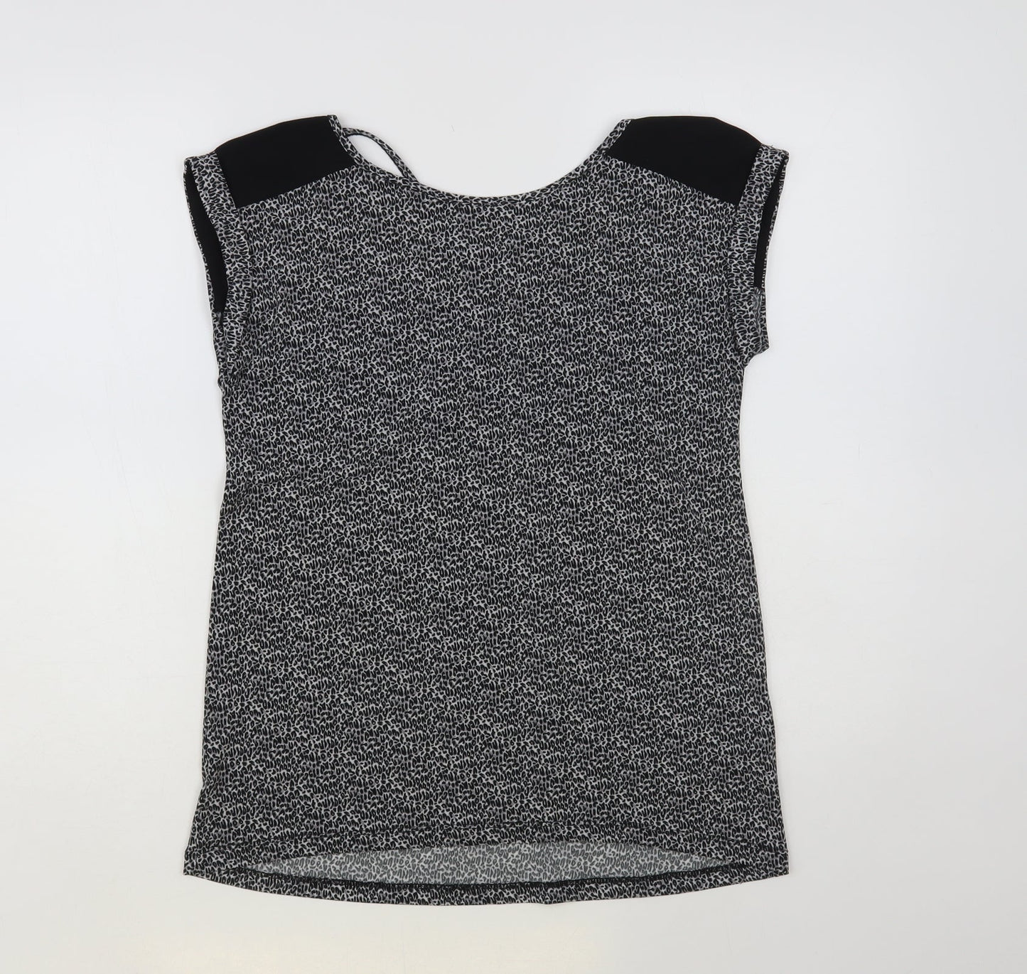 Womens UK Size XS Oasis Grey Basic Blouse
