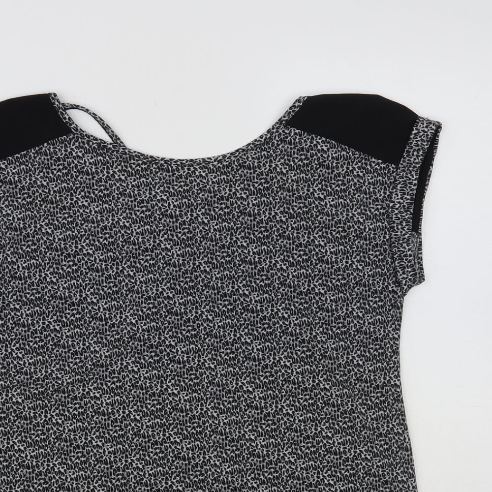 Womens UK Size XS Oasis Grey Basic Blouse
