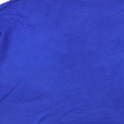 George Womens Blue Boat Neck Acrylic Pullover Jumper Size 16