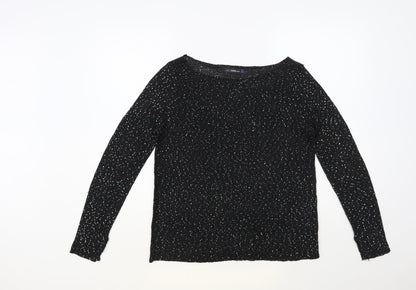 Womens UK Size M Zara Black Pullover Jumper