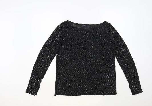 Womens UK Size M Zara Black Pullover Jumper