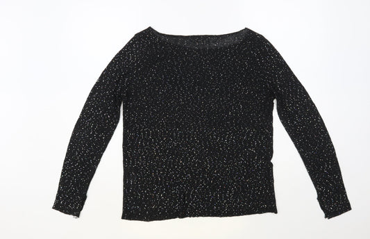 Womens UK Size M Zara Black Pullover Jumper