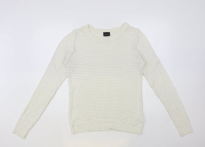 Womens UK Size M VILA White Pullover Jumper