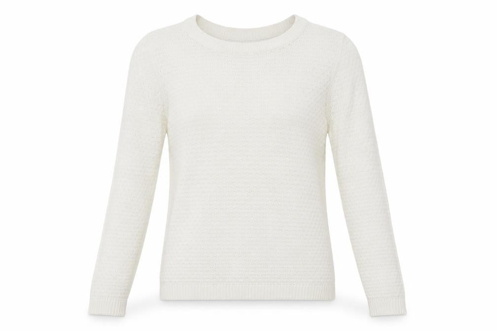 Womens UK Size M VILA White Pullover Jumper