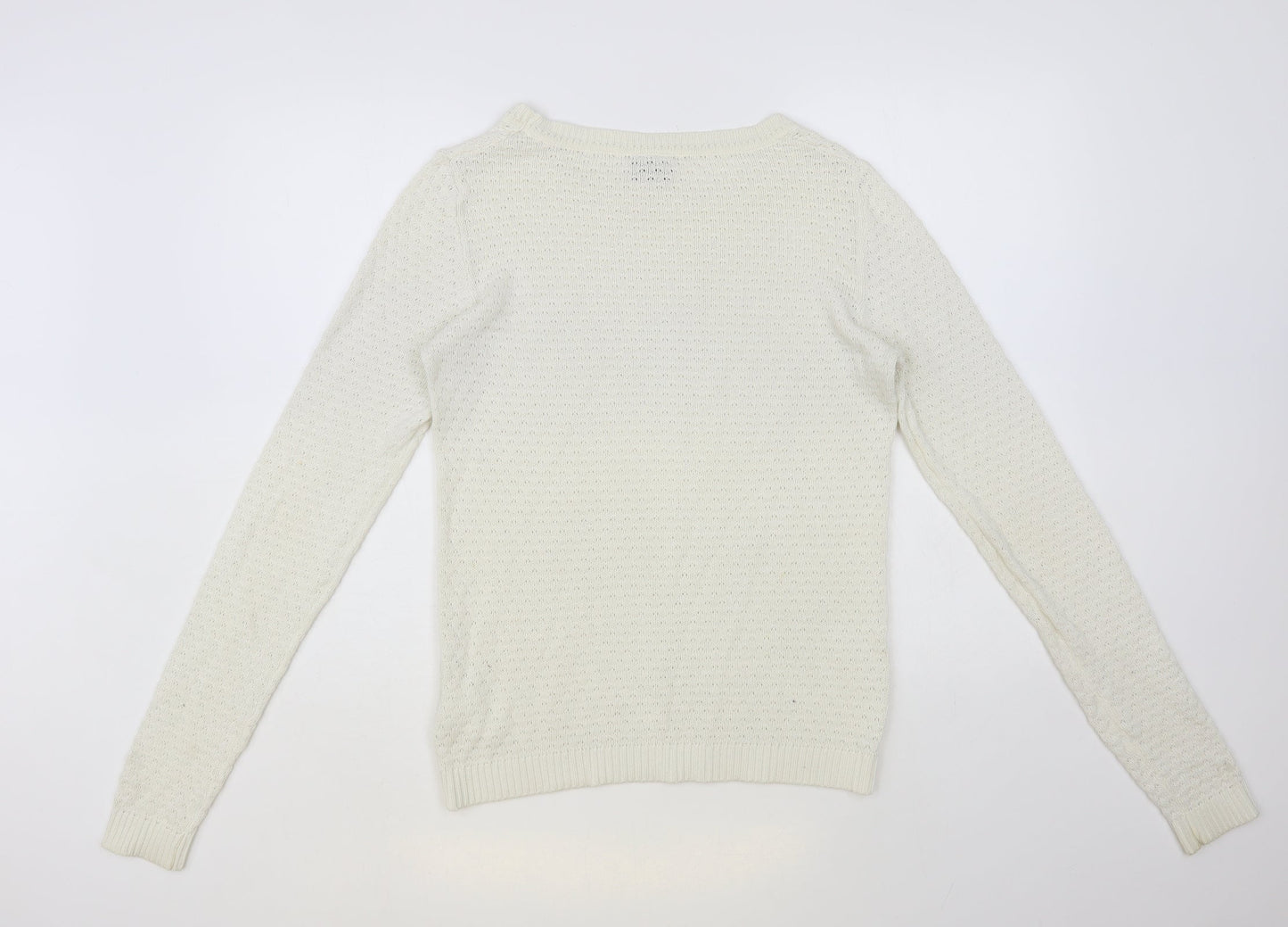 Womens UK Size M VILA White Pullover Jumper