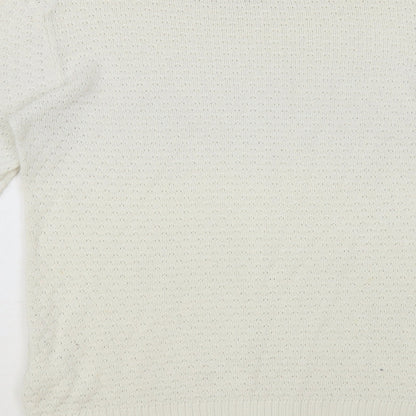 Womens UK Size M VILA White Pullover Jumper