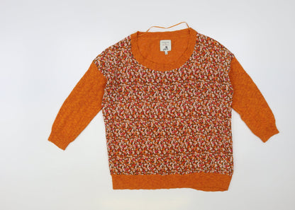 Womens UK Size 2XL Jackpot Orange Pullover Jumper