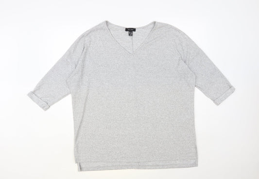 Womens UK Size M New Look Grey Pullover Jumper