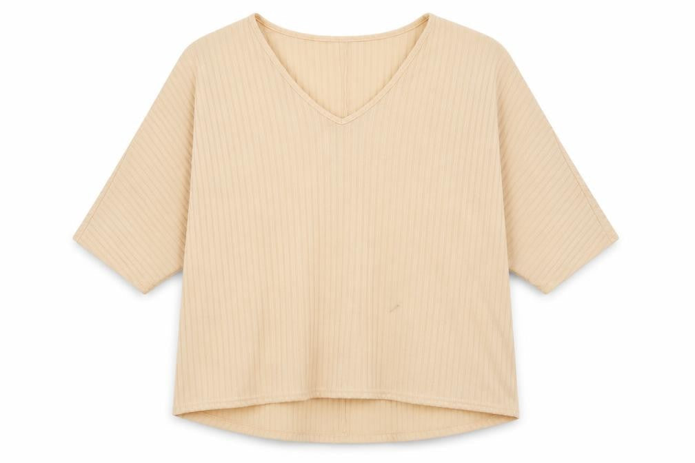 New Look Womens Orange V-Neck Polyester Pullover Jumper Size M