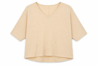 New Look Womens Orange V-Neck Polyester Pullover Jumper Size M