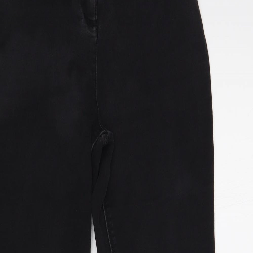 Matalan Womens Black Cotton Skinny Jeans Size 12 L27 in Regular Button