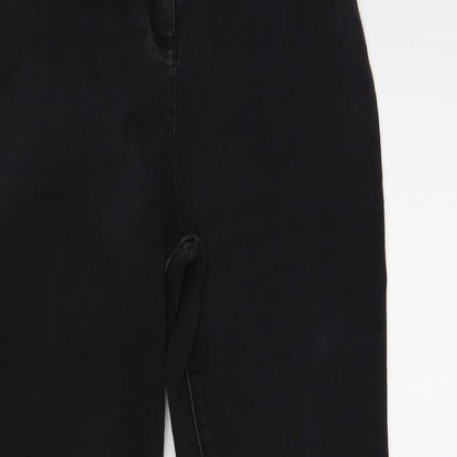 Matalan Womens Black Cotton Skinny Jeans Size 12 L27 in Regular Button