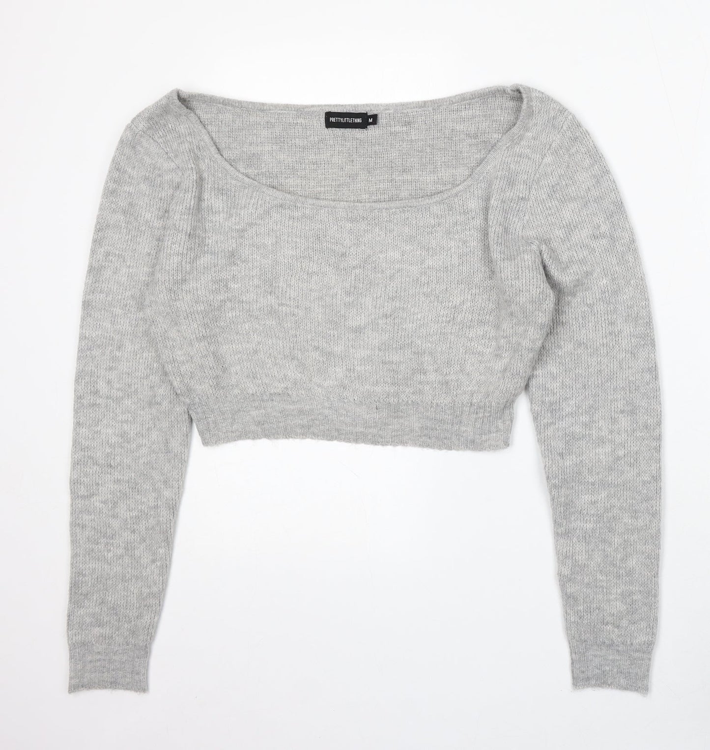 Womens UK Size M PRETTYLITTLETHING Grey Pullover Jumper