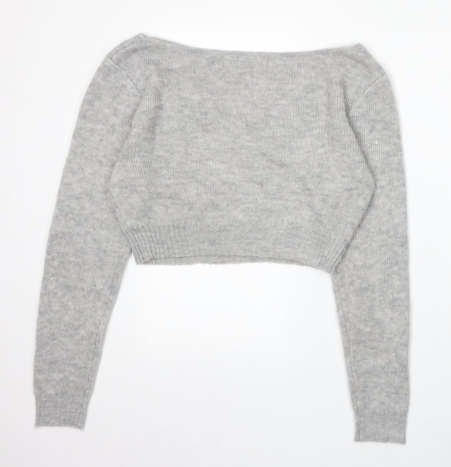 Womens UK Size M PRETTYLITTLETHING Grey Pullover Jumper
