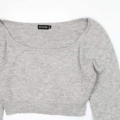 Womens UK Size M PRETTYLITTLETHING Grey Pullover Jumper