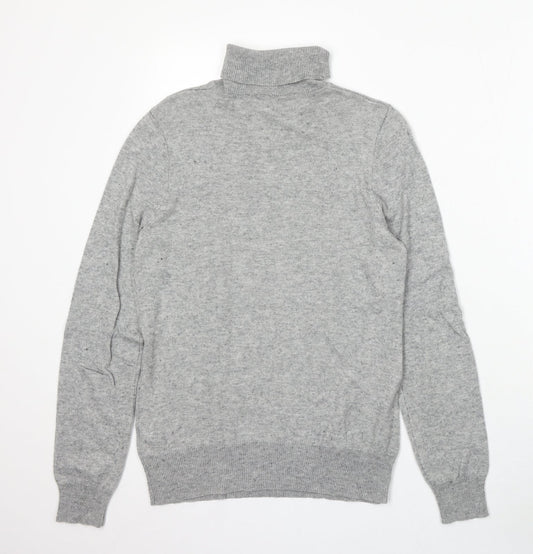 BHS Womens Grey Roll Neck Polyester Pullover Jumper Size 10