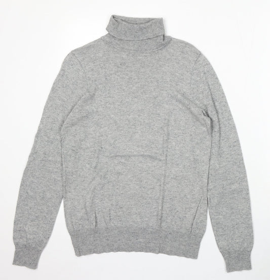 BHS Womens Grey Roll Neck Polyester Pullover Jumper Size 10