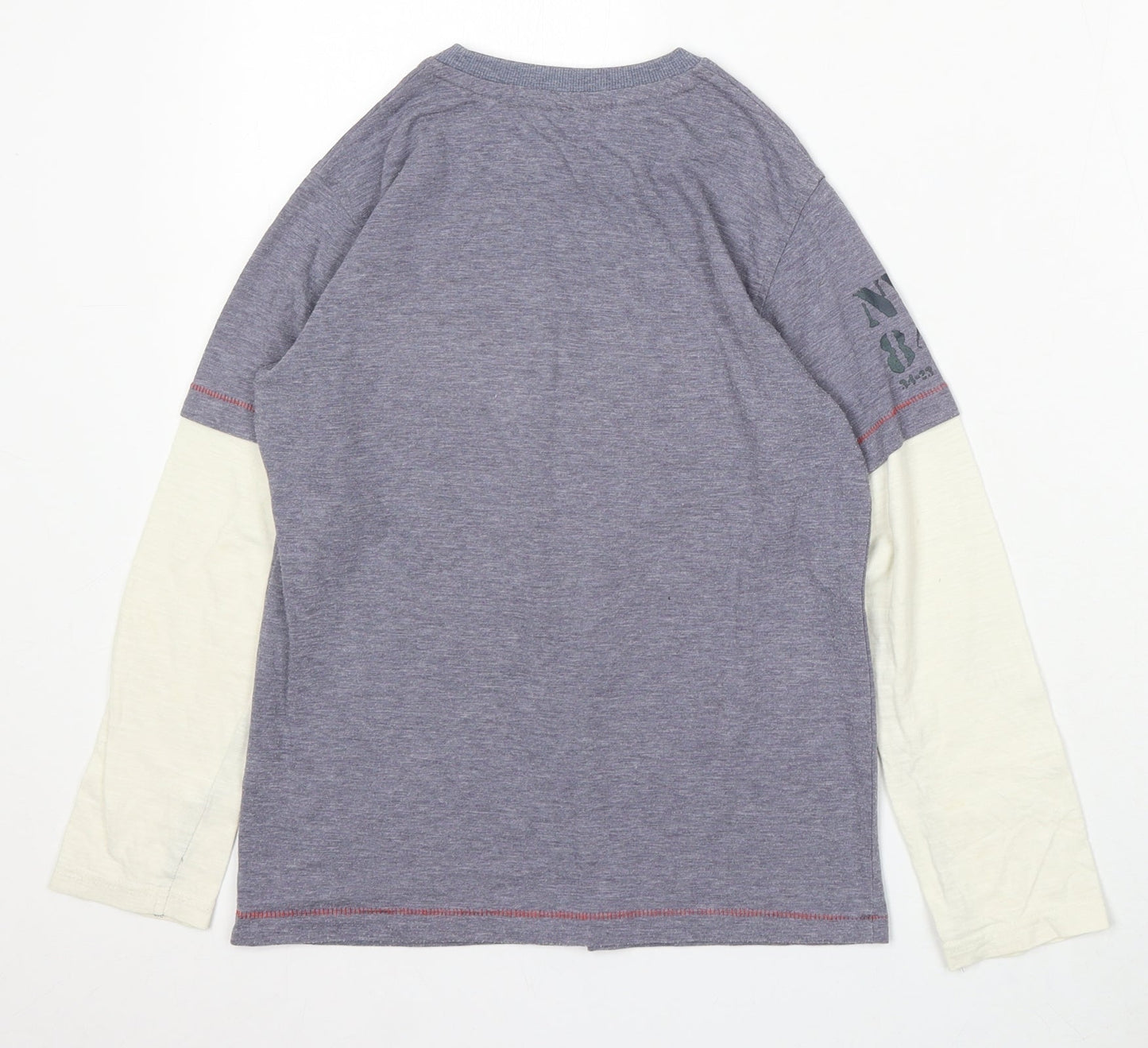 George Girls Blue Cotton Basic T-Shirt Size 9-10 Years Round Neck - Authentic Crafted for Style