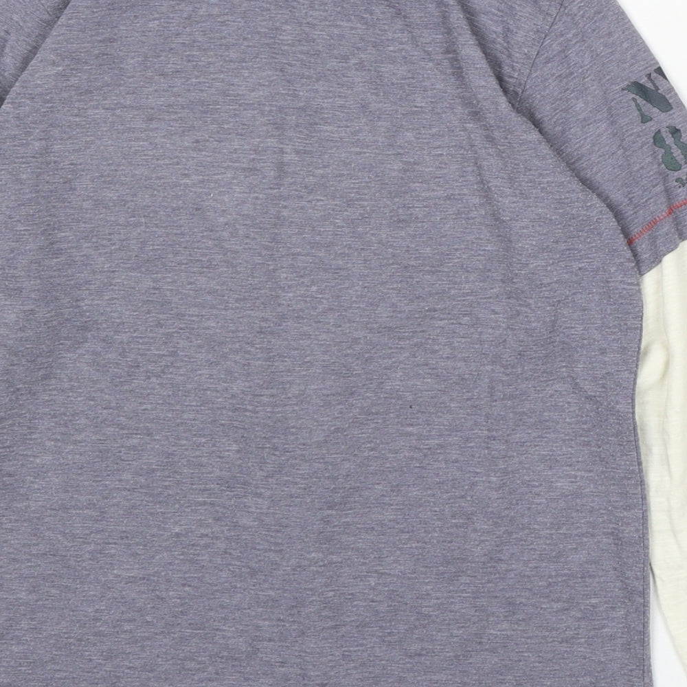 George Girls Blue Cotton Basic T-Shirt Size 9-10 Years Round Neck - Authentic Crafted for Style