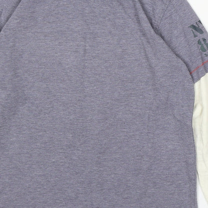 George Girls Blue Cotton Basic T-Shirt Size 9-10 Years Round Neck - Authentic Crafted for Style
