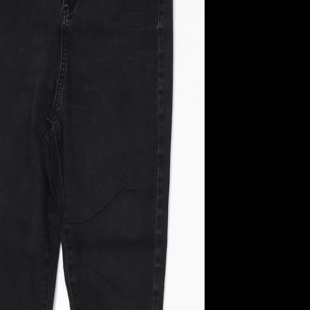 George Womens Black Cotton Skinny Jeans Size 32 in L25 in Regular Button