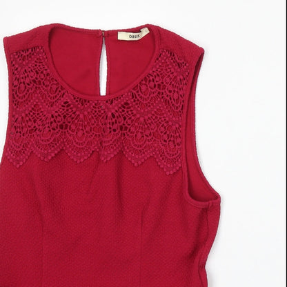 Womens UK Size L Oasis Pink Basic Blouse