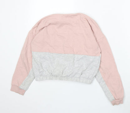 Pep&Co Girls Pink Camouflage Cotton Pullover Sweatshirt Size 11-12 Years Pullover - Do What You Love