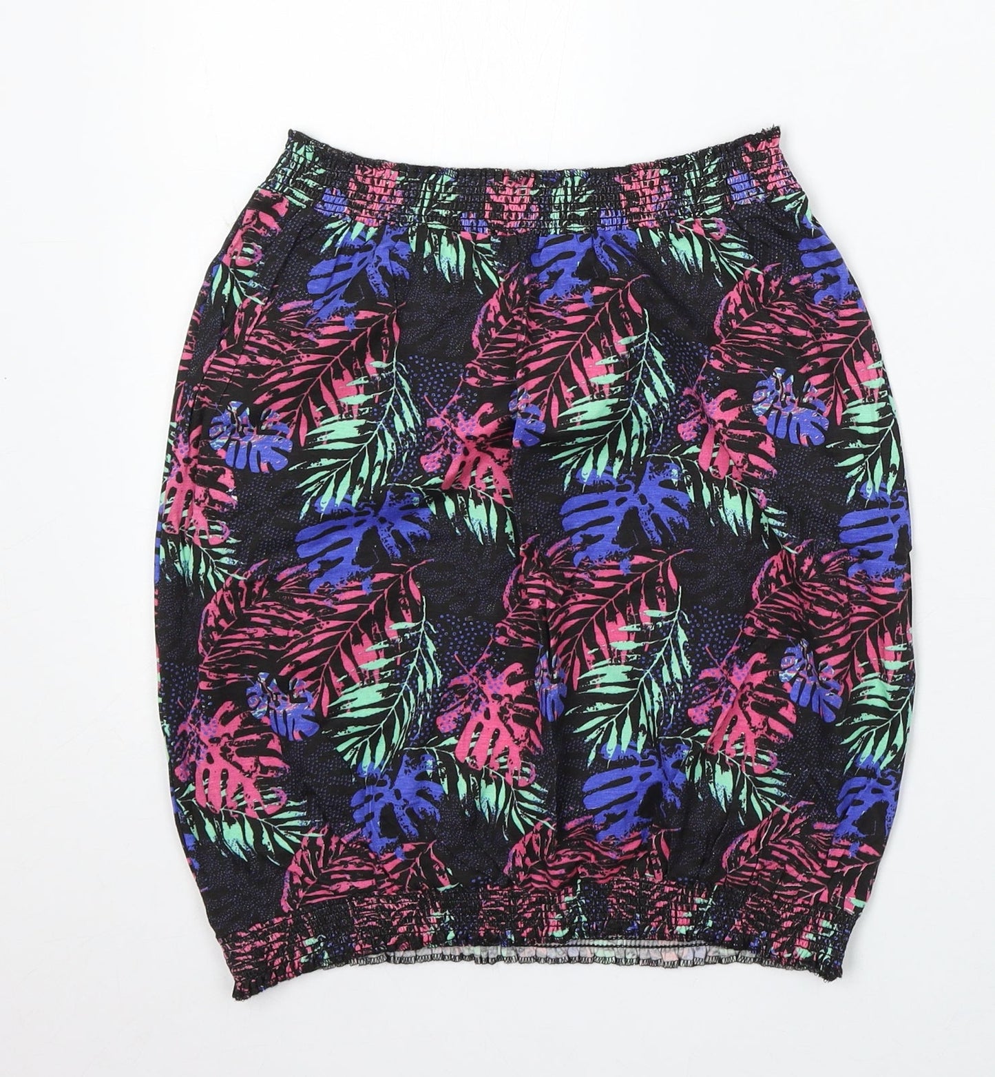 BeYou Womens Black Floral Polyester Straight & Pencil Skirt Size 12